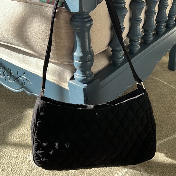 Black quilted nylon Vera Bradley shoulder bag - Picture 4 of 8